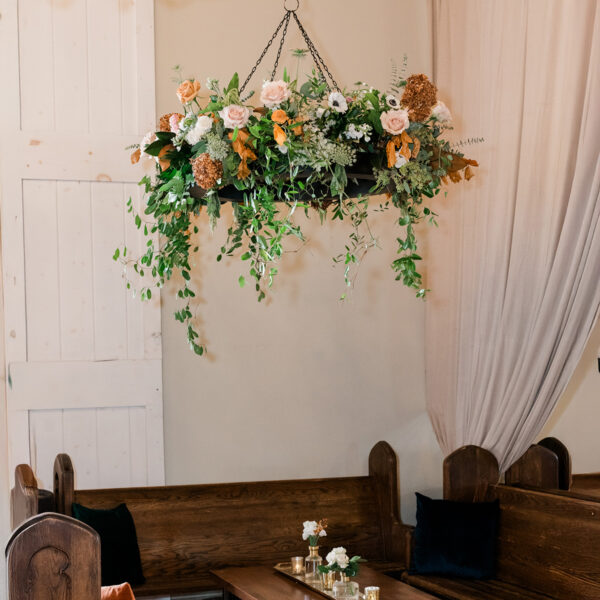 Black Circular Floral Chandelier