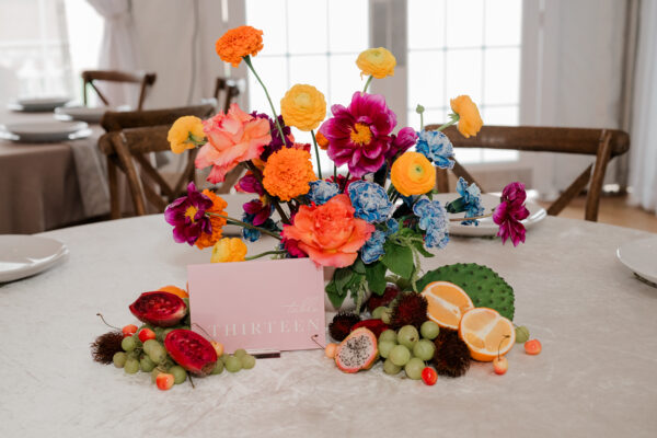 Table Numbers - Blush Acrylic Rectangle