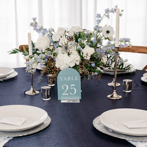Table Numbers - Blue Acrylic Rounded