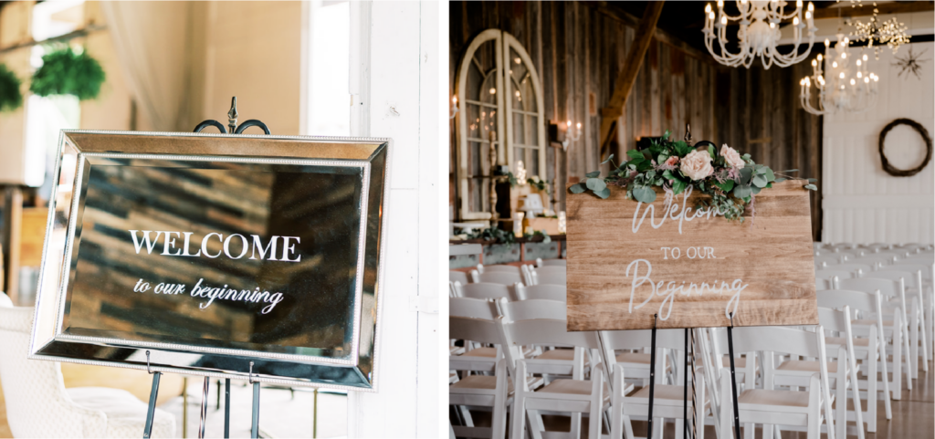 Welcome Sign - The Wedding of - Venue 5126