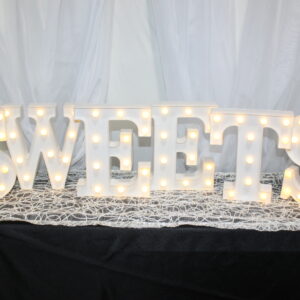 "Sweets" White Illuminated Sign