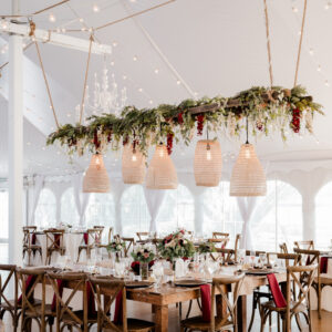 Ladder with Boho Shades + Bulbs