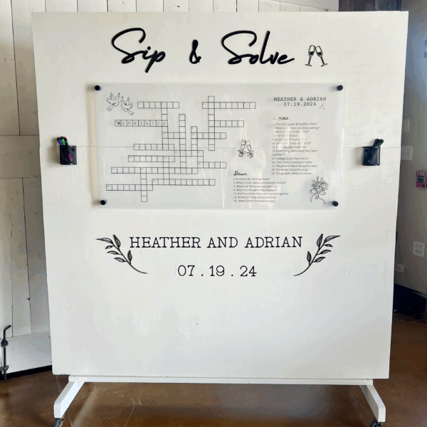 Sip & Solve Custom Crossword Puzzle